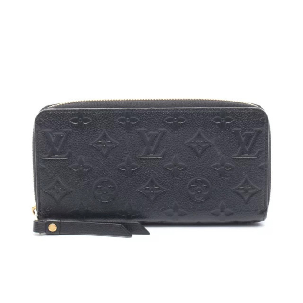 Louis Vuitton Zippy Wallet Round Long Leather Monogram Empreinte Black